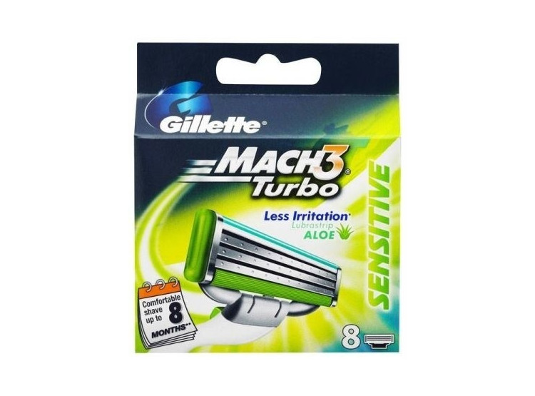 Gillette Mach 3 Sensitive náhradní hlavice 8 ks + dárek ke každé objednávce